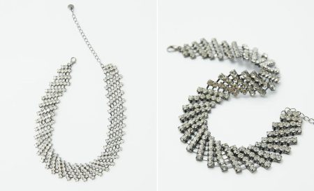 Choker ancho con brillos de Sfera