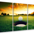 Cuadro tríptico Golf Perfect Par 90x60 cm