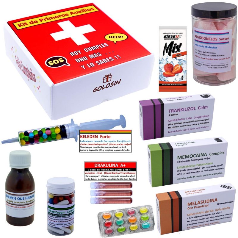Kit de primeros auxilios Hoy cumples uno más y lo sabes