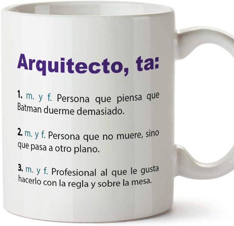 Taza con definiciones divertidas de Arquitecto Mugffins