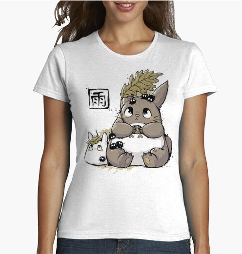 camiseta bajo la lluvia estilo kawaii