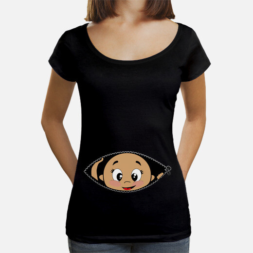 camiseta bebe asomando